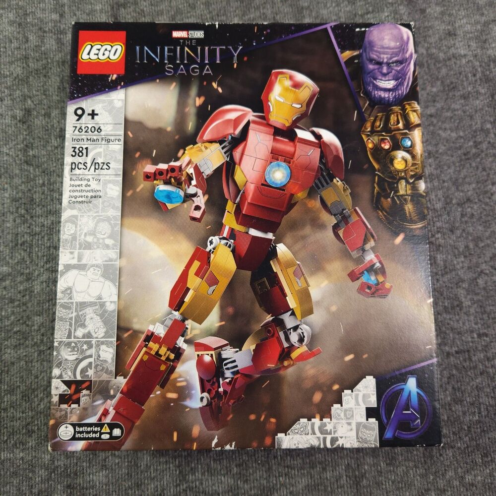 LEGO Marvel Infinity Saga Iron Man Figure 76206 New Sealed 381 Pcs